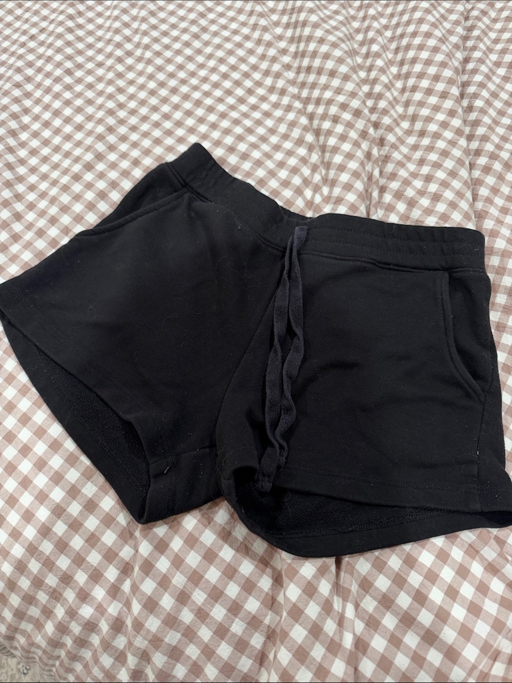 Bozzolo Black Athletic Drawstring Shorts